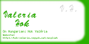 valeria hok business card